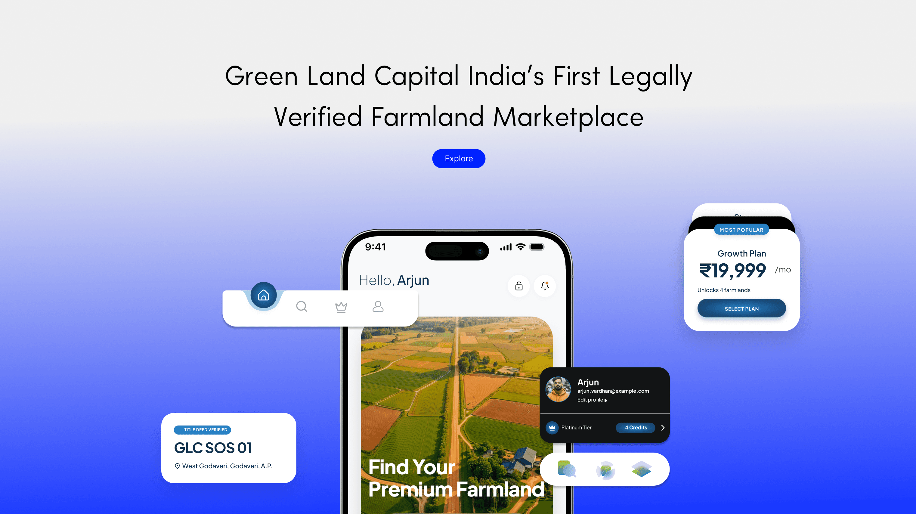 GLC User Mobile mockup