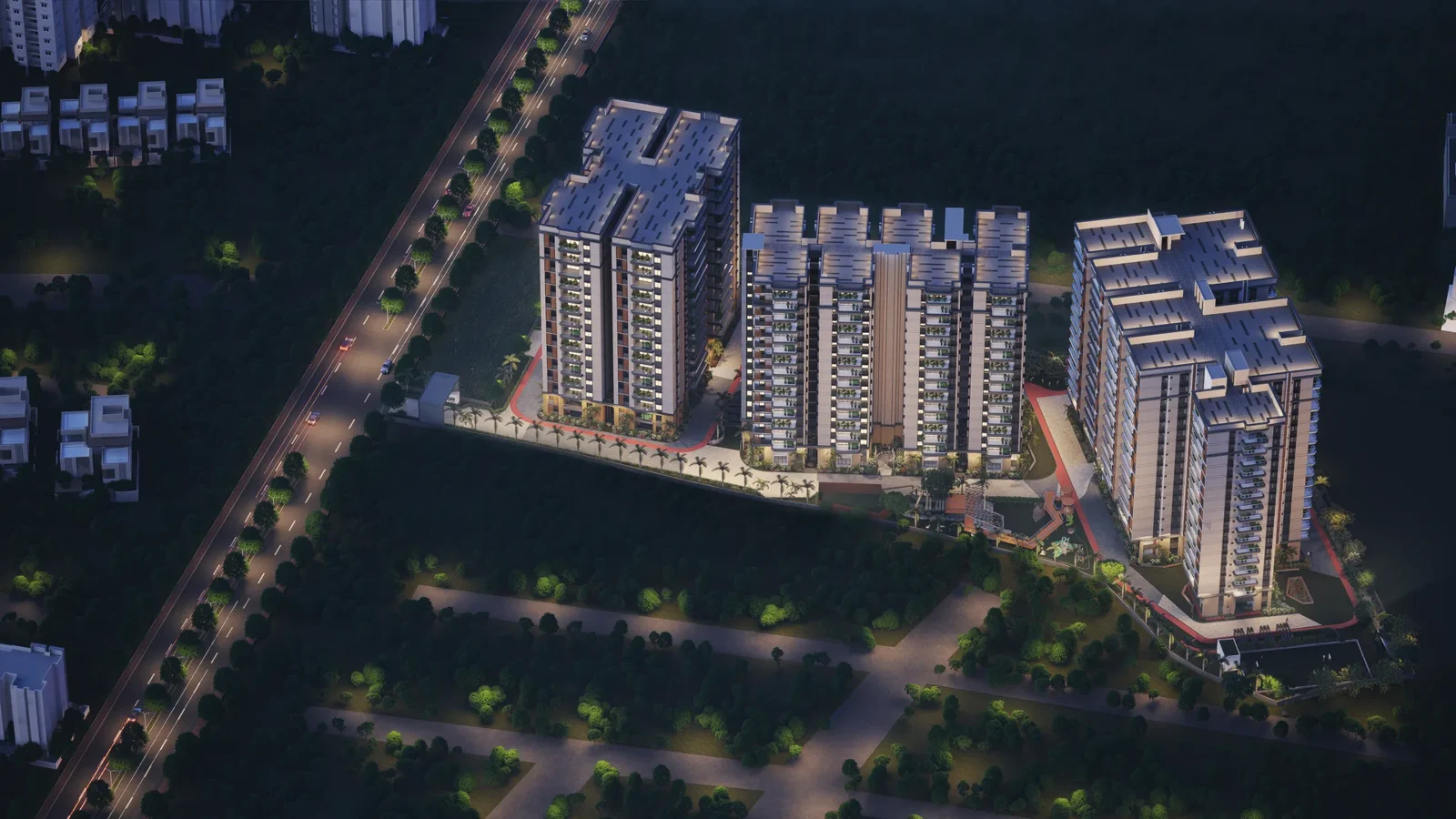Reliance Elysium — Reliance Elysium Aerial Night