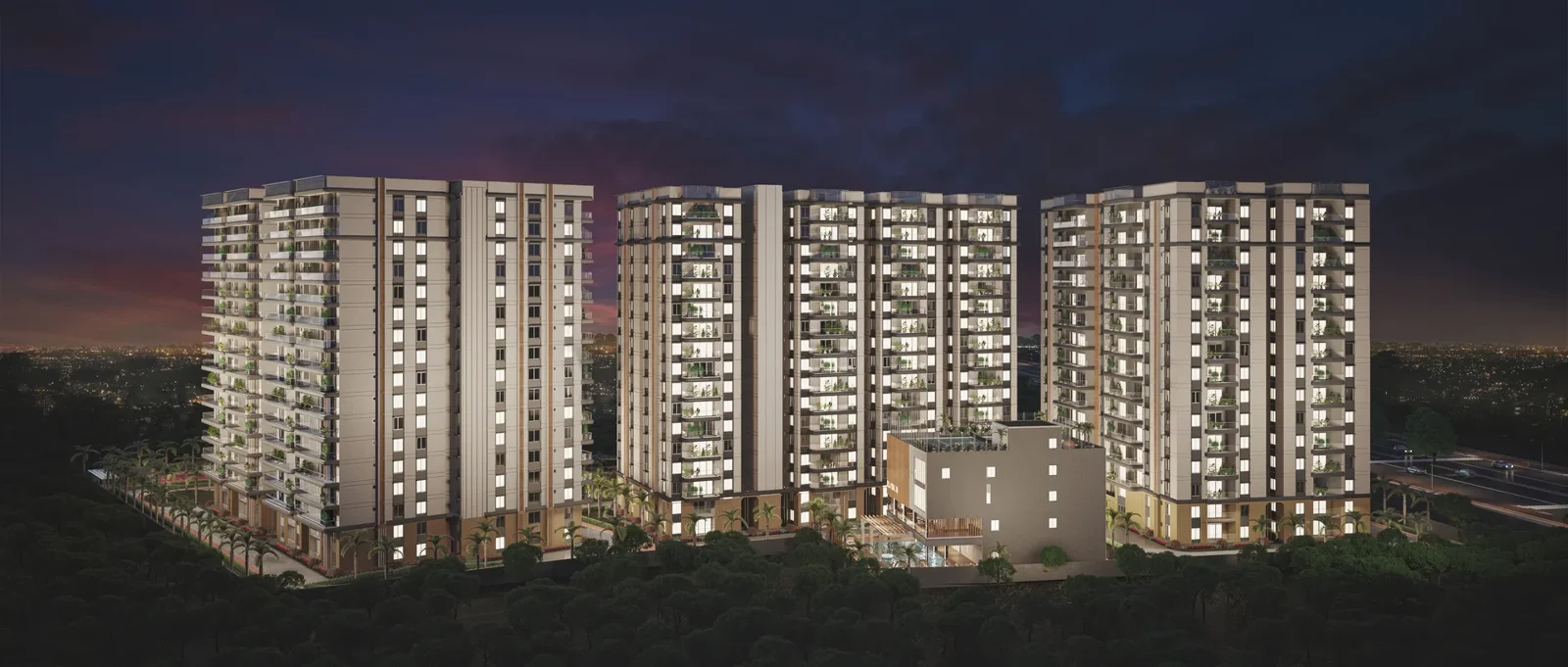 Reliance Elysium — Side Elevation Night